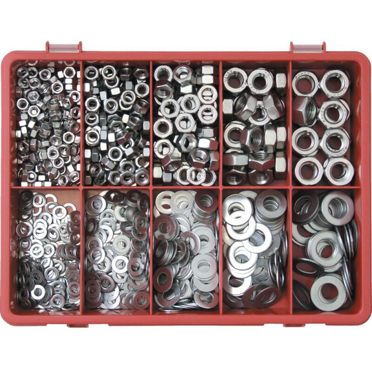 Qualfast - Metric Nut and Washer Kit A2 AVG-890PC