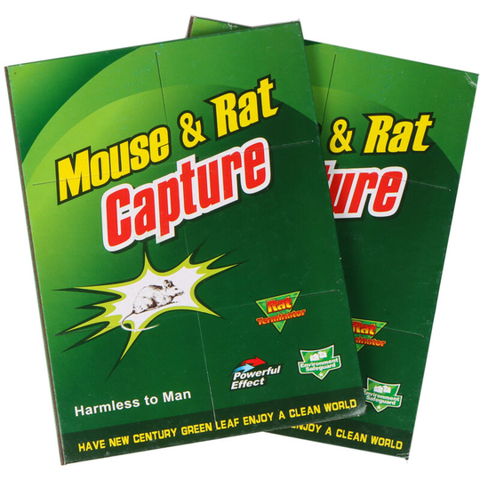 Mouse Trap, Effective Rat Trap, Mouse Catcher - 10 Sticky Glue Slabs - Green, Large Size 21 x 32 cm - For Home and Garden