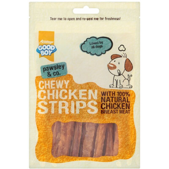Good Boy Chewy Chicken Strips Dog Treats (100g) (May Vary) - May Vary - Armitage