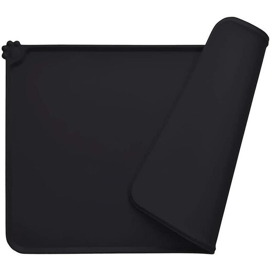 Pet Supplies Pet Bowl Mat 47 x 30 Cm, Waterproof, Non-slip, Wear-resistant And Easy To Wash (black) - Thsinde