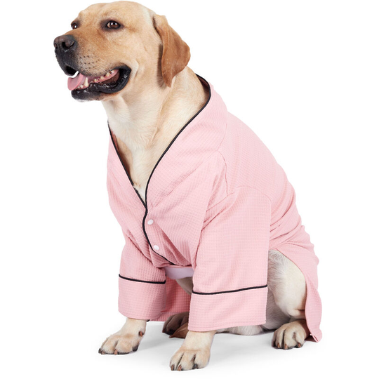 Dog Bath Robe Pajamas Pet Spa Drying Robes Sleepwear for Small Medium Large Dogs,Pink,X-Large - Pink,X-Large