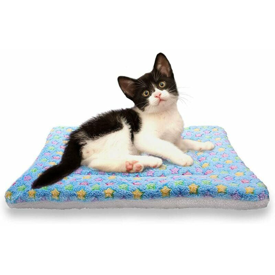 Dog and Cat Blankets for Soft Sleeping Pet 4 Size 4 Color(Blue Thicker,Medium
