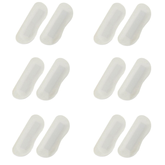 6 Pairs Soft Sticky Faux Leather Shoe Boot Back Heel Insoles Pads Grips Footcare