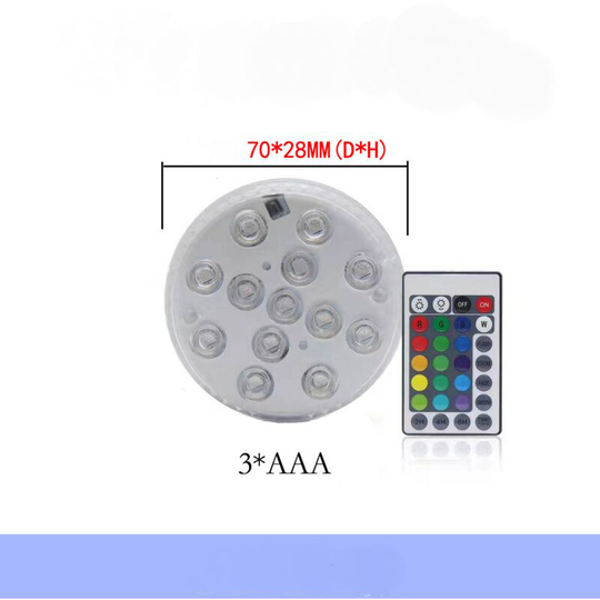 Thsinde - Pool Light Bulb, Waterproof Underwater Multi-Color Pool Spotlight with Remote, Above Ground Pool Light, Suitable for Fish Tank, Spa,