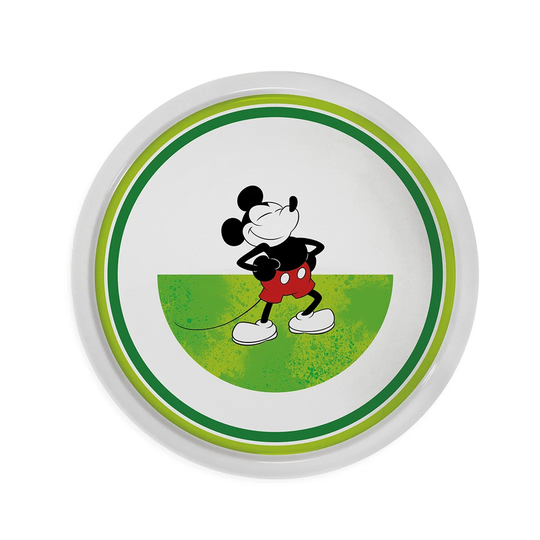 Mickey I Am D.31 Green/White Pizza Plate