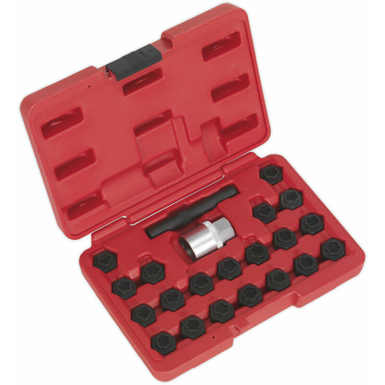 Loops - 22pc Locking Wheel Nut Key Set - dealers & repair centres only - For bmw