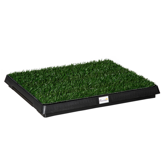 PawHut Dog Toilet Pet Potty 2 Layer Grass Mat Trainer Tray Training