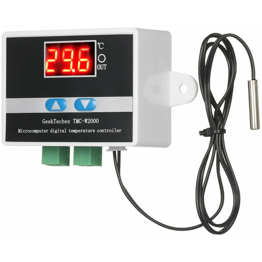 Thsinde - TMC-W2000 Robot Thermostat and Temperature Programmer High Precision Thermostat Aquarium Temperature Controller Waterproof Probe DC12V
