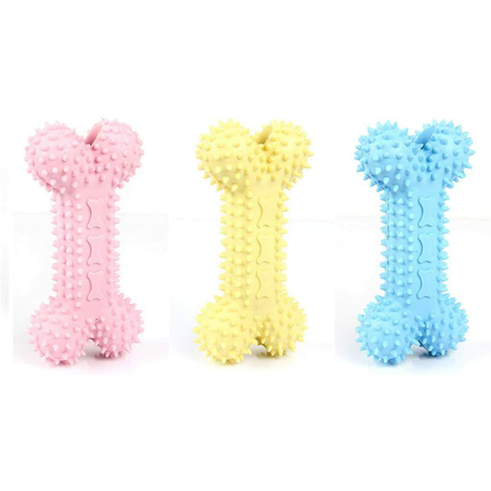Soekavia - Durable Dog Chew Toy - Powerful Cleaning Natural Rubber & Teeth - Chew Bones for Large / Medium / Small Dogs
