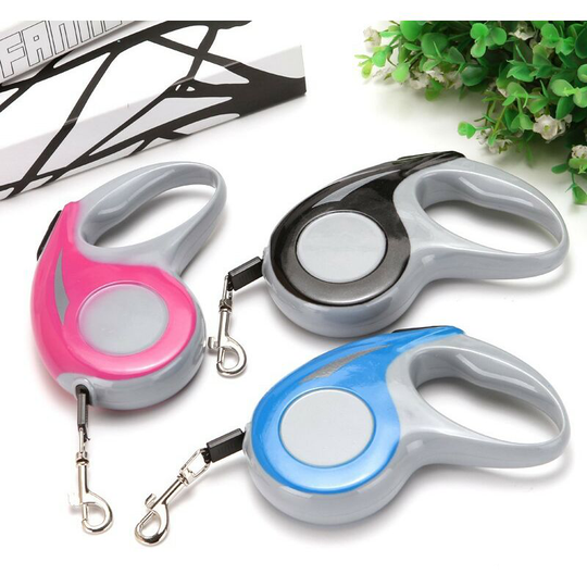 Perle Raregb - 3 pieces of pet pulling device, automatic telescopic pulling rope, outdoor dog walking artifact