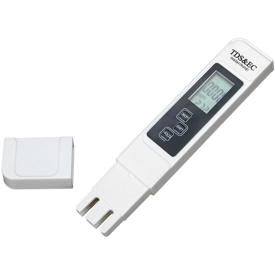 Lifcausal - Water Quality Test Pen, 3 in 1 tds ec Temperature Meter for Drinking Water Aquariums Pool Spa, White
