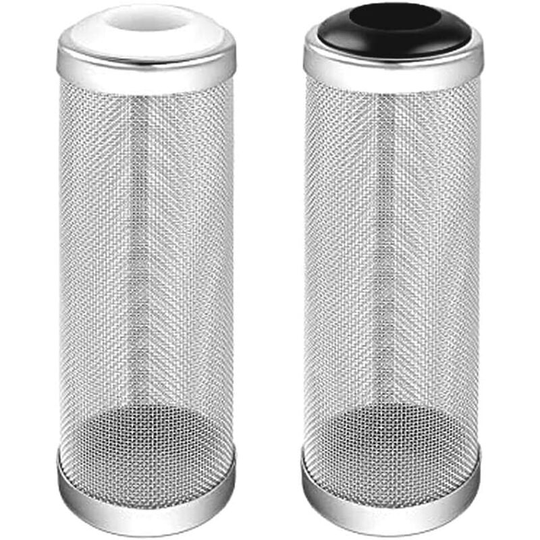 2 Pieces Shrimp Filter Inlet Screen Filter, 16mm Aquarium Fish Tank Mesh Net Filter Guard Stainless Steel for Shrimp Fish, Prevents Fish from Being