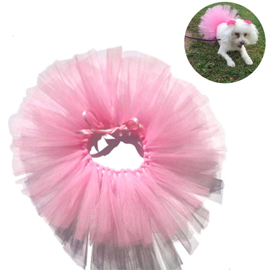 Pet Dog Cat Costume Tutu Outfit Animal Party Tulle Skirt Clothing, pink