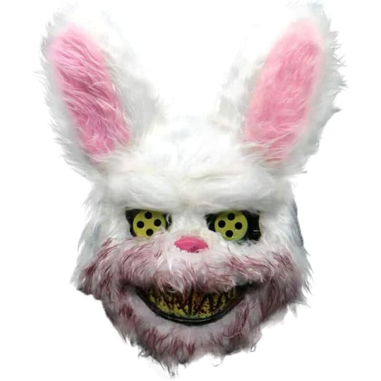Betterlifegb - Evil Bloody Rabbit Mask, Halloween Horror Masks, Masquerade Party Cosplay Mask, Kid Mask, Simulation Animal Rabbit Mask