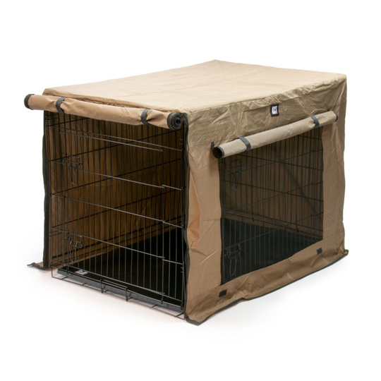 Extra Large Metal Dog Puppy Crate with Plastic Tray and Fabric Cover - KCT