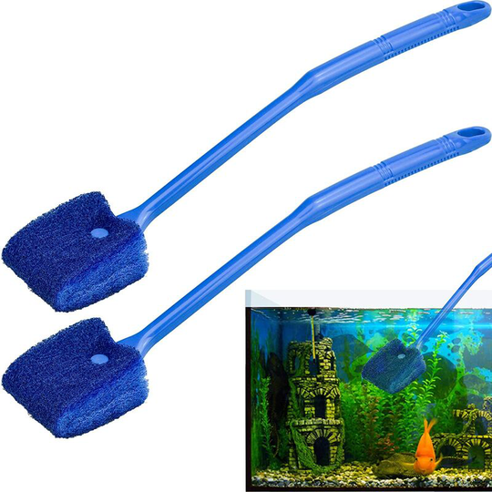 2pcs Aquarium Sponge Glass Cleaner Aquarium Cleaning Brush Double Sided Aquarium Cleaning Sponge Algae Cleaning Aquarium Brushes Aquarium Sponge
