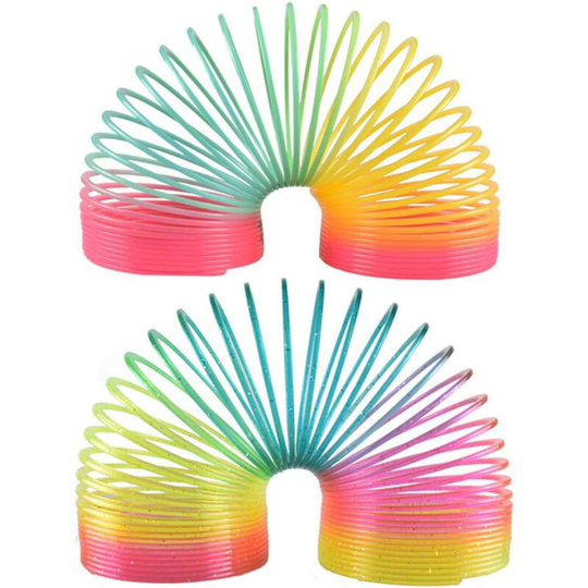 Rainbow Spiral Coil Rainbow Spring Coil Toy Mini Rainbow Springs Magic Rainbow Spiral Springs Rainbow Coil Spring (2 in Total)