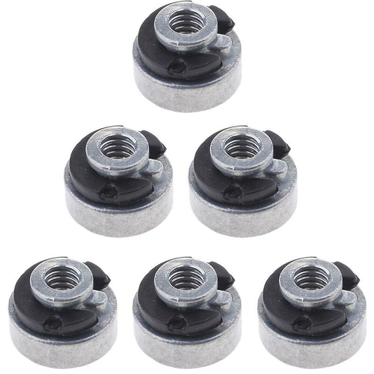 Headquarters, Motorcycle Universal Harley Universal Crushes Base Base of front and rear cushion (Color: Black + Silver) (6pcs)