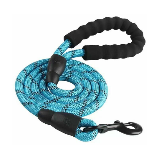 Morejieka - Leash dog, leave dog rope with soft padded handle, very reflective wires, garbage bags and dog dispenser, 1.5 m rope leaves for all dogs