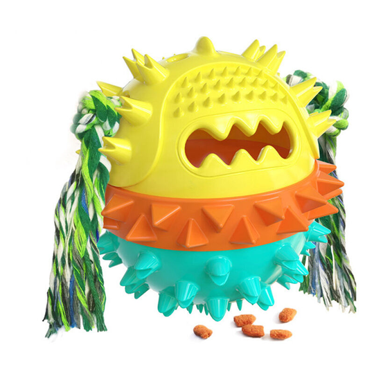 Betterlifegb - Dog Chew Toys for Boredom Large Dogs, Puppy Teething Toys Ball, Indestructible Squeaky Durable Interactive Bouncing Food Dispensing