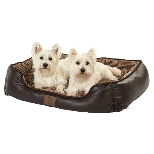 (Large) Bunty Tuscan Faux Leather Bed