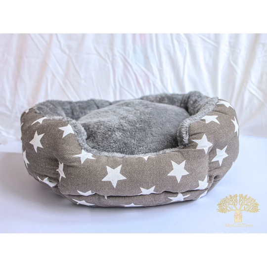 Star Bolster Cushion in Brown/Grey