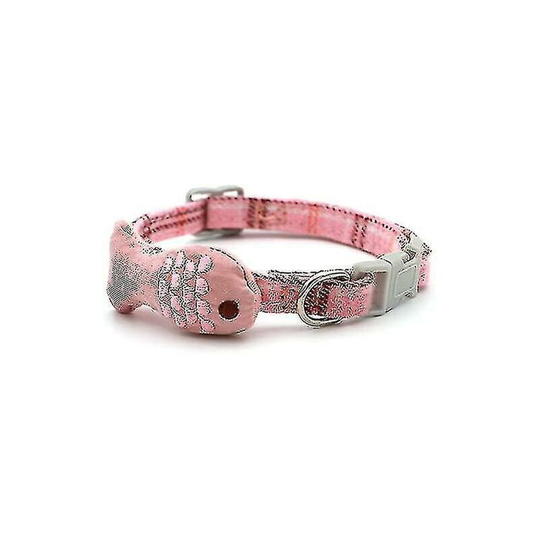 Deckon - pink)cat Collar With Fish Ornament, Kitty Kitten Necklace For Small Dogs & Cats Safety Pet