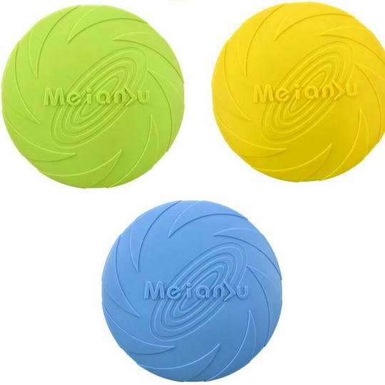 3 Pack Dog Flying Disc, Dog Toy, Durable TPR Pet Frisbee, Dog Flying Saucer, Dog Interactive Toy for Training, Throw, Catch、Play