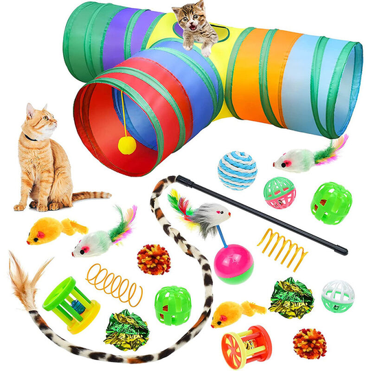 Cat Toys, Kit Toy Cats, Cat Toy Pets Toys For Cat Kitny Minou, Cat Ball Toy Cat Tunnel Game for Kitten 21 Rooms