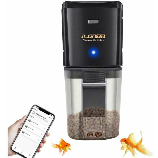 Bearsu - Fish Food Dispenser - Automatic Fish Food Dispenser - app Control Can Connect to Food Dispenser for Holidays