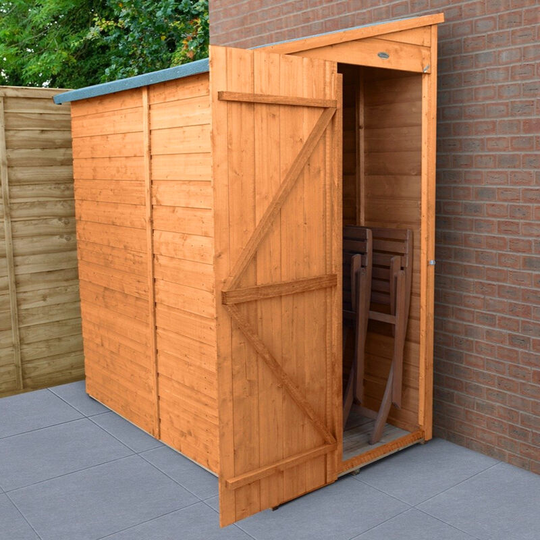 Garden Shiplap Dip Treated 6X3 Pent Wooden Shed - Forest