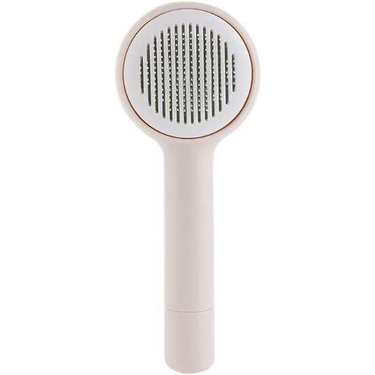 Pet Dematting Comb Grooming Comb Self-Cleaning Slicker Massage Brush Comfortable Combs for Small Animals (Clouds Are White)