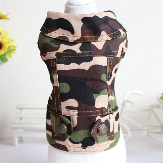 Pet clothes autumn and winter clothes camouflage small vest Bichon Teddy dog clothing Pet clothes camouflage small vest spring and summer autumn