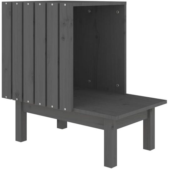 Cat House Grey 60x36x60 cm Solid Wood Pine Vidaxl Grey