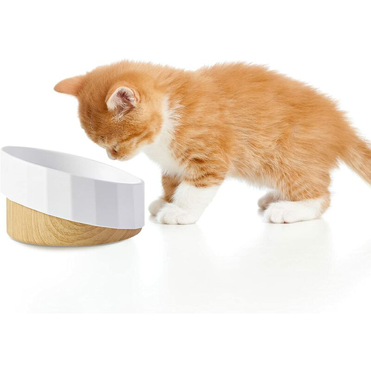 Cat Bowl, Elevated Cat and Dog Bowl, Decorative / Non-slip / Anti-Vomiting Pet Food Bowl, Dry Food Dispenser for Cats and Small Dogs