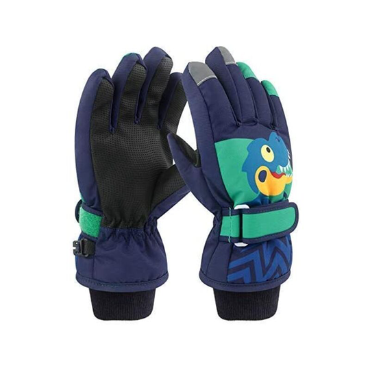 Sun Flowergb - Cut : xs) Waterproof and Breathable Ski Gloves for Children Snowboarding - for Winter and Cold - Rabbits Design - for Cycling,
