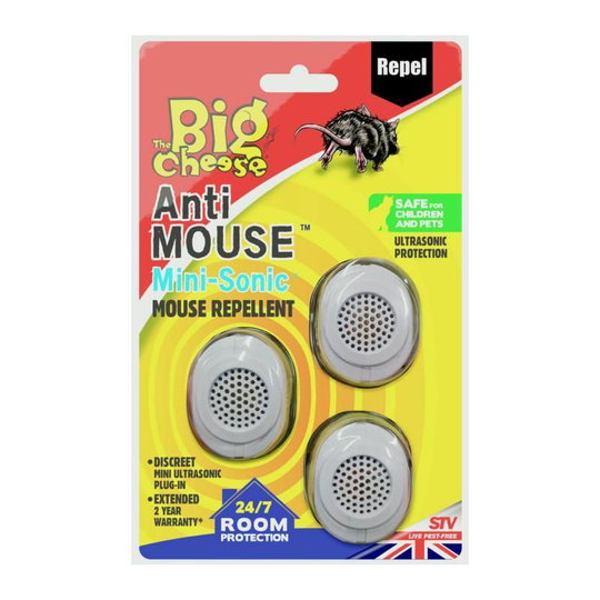 The Big Cheese - Anti Mouse Mini Sonic Mouse Repellent 3 Pack - STV828