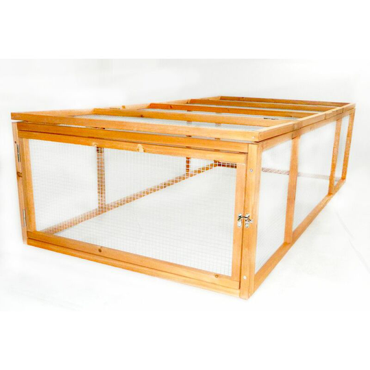 Charles Bentley - fsc Outdoor Pet Guineas Pig Run Play Pen Enclosure Galvanised - Brown