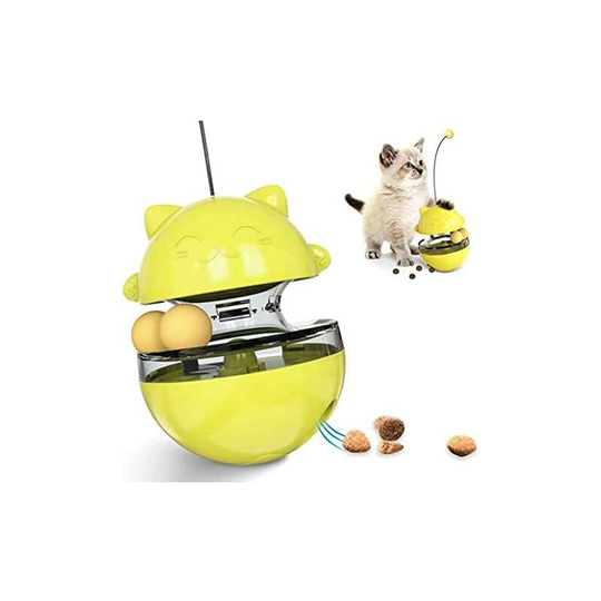 In 1 Cat Toy, Cat Tumbler Toy Tumbler Ball Interactive Cat with Double Ball with Food Dispenser Suitable for Cat Education Training Game