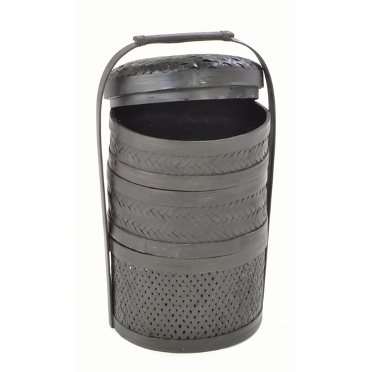 Black 3 Part Tiffin Set
