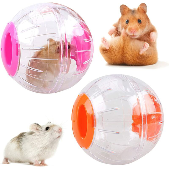 Perle Rare - Hamster Exercise Ball 2 Pcs Gym Ball for Hamsters Gerbil Toy Ball Plastic Small Portable Ball for Running Jogging Sport Hamster Gerbil