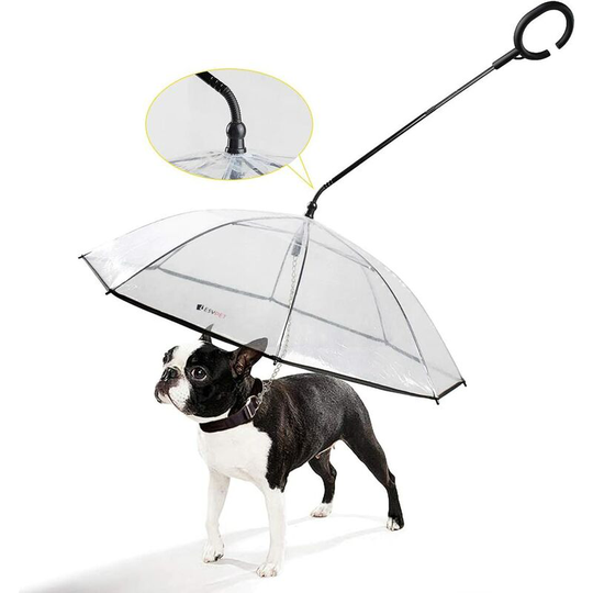 Umbrella for dog with leash to walk your dog outside (snow / rain) Soekavia