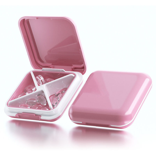 Waterproof Portable Daily Small Pill Case for Vitamins Sakura Red - Muff