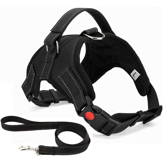 Soekavia - No Pull Dog Harness Breathable Adjustable Comfort co.ukee Lead Included for Small Medium Large Dog Best for Training Walking m Black