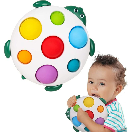 Briday - Baby Silicone Dimple Busy Board, Baby Sensory Toy for 6-12 Months, Early Educational Toddler Baby Toys for 1 Year Old Boys Girls, Fidget