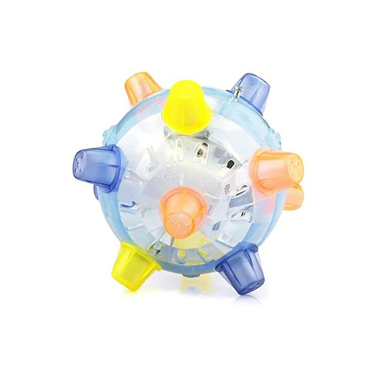 Dog Jumping Ball, Dog Jump Activation Ball, led Jumping Ball Dog Jumping Ball Toy with Light and Music, Flashing Jumping Ball for Dogs Cats (Random