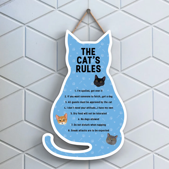 CAT RULES RED 285X185