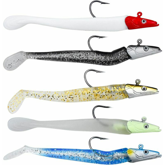 Pieces Sea Fishing Lures, 11CM Fishing Soft Lures Baits with T-Tail Silicone Fishing Tackle Realistic Plastic Artificial Fishing Lures