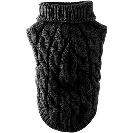 2 Pcs Turtleneck Pet Dog Sweater Warm Winter Coat Thickening Sweater Knitwear Crochet Coat Dog Clothes Warm Pet Coat Dog Vest By