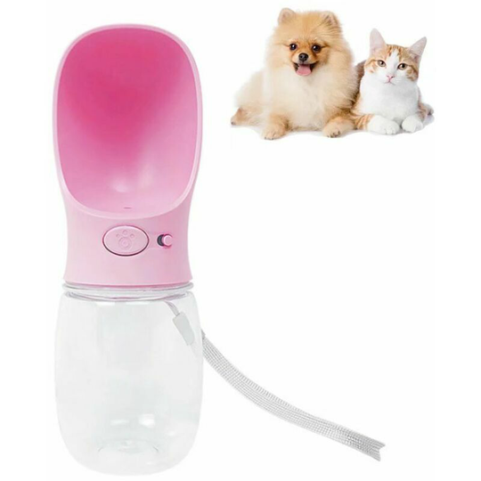 Morejieka - Portable Dog Water Bottle, Pet Food Quality Antibacterial Water Dispenser Evidence Dog Cat Travel Bottle Bowl, Postable Outdoor Pet-350ml